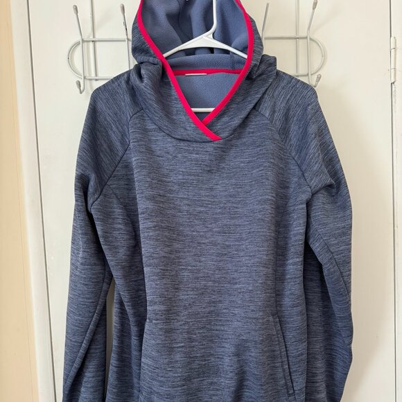 Columbia Women's Gray Hoodie with Pink Trim Pullover Size XL - Picture 1 of 14